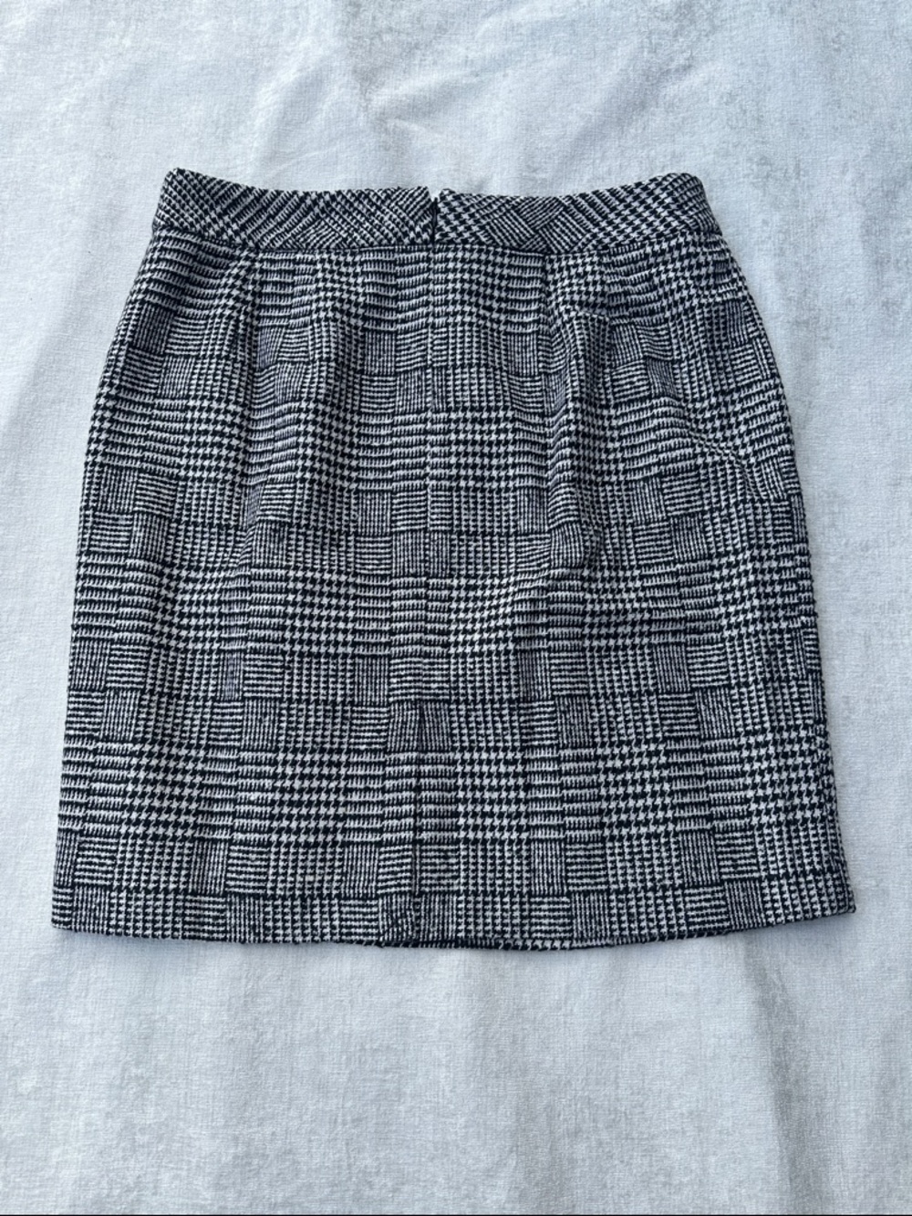 Chadwicks of Boston Black & White Glen Plaid Pencil Skirt Women's Size 16 Wool - Picture 4 of 8